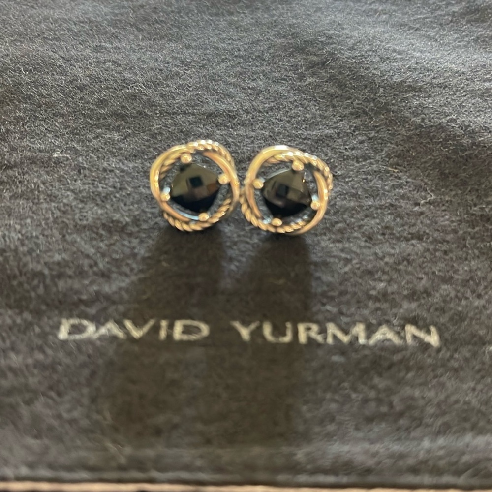 David Yurman Infinity Earrings Black Onyx